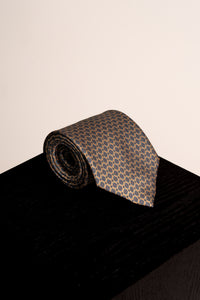 Corbata Old Diamond Ochre de seda - BUND