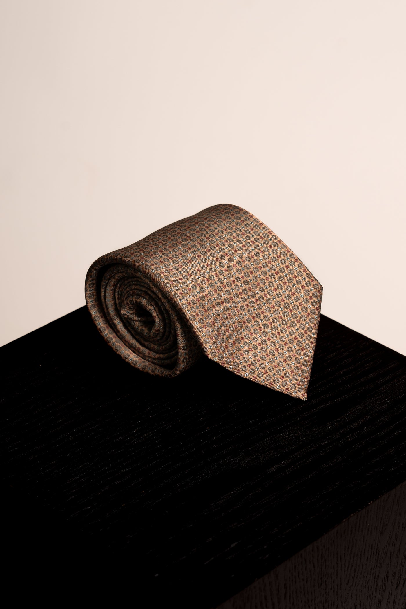 Corbata Microflowers Light Orange de seda - BUND