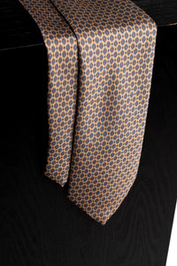 Corbata Old Diamond Ochre de seda - BUND