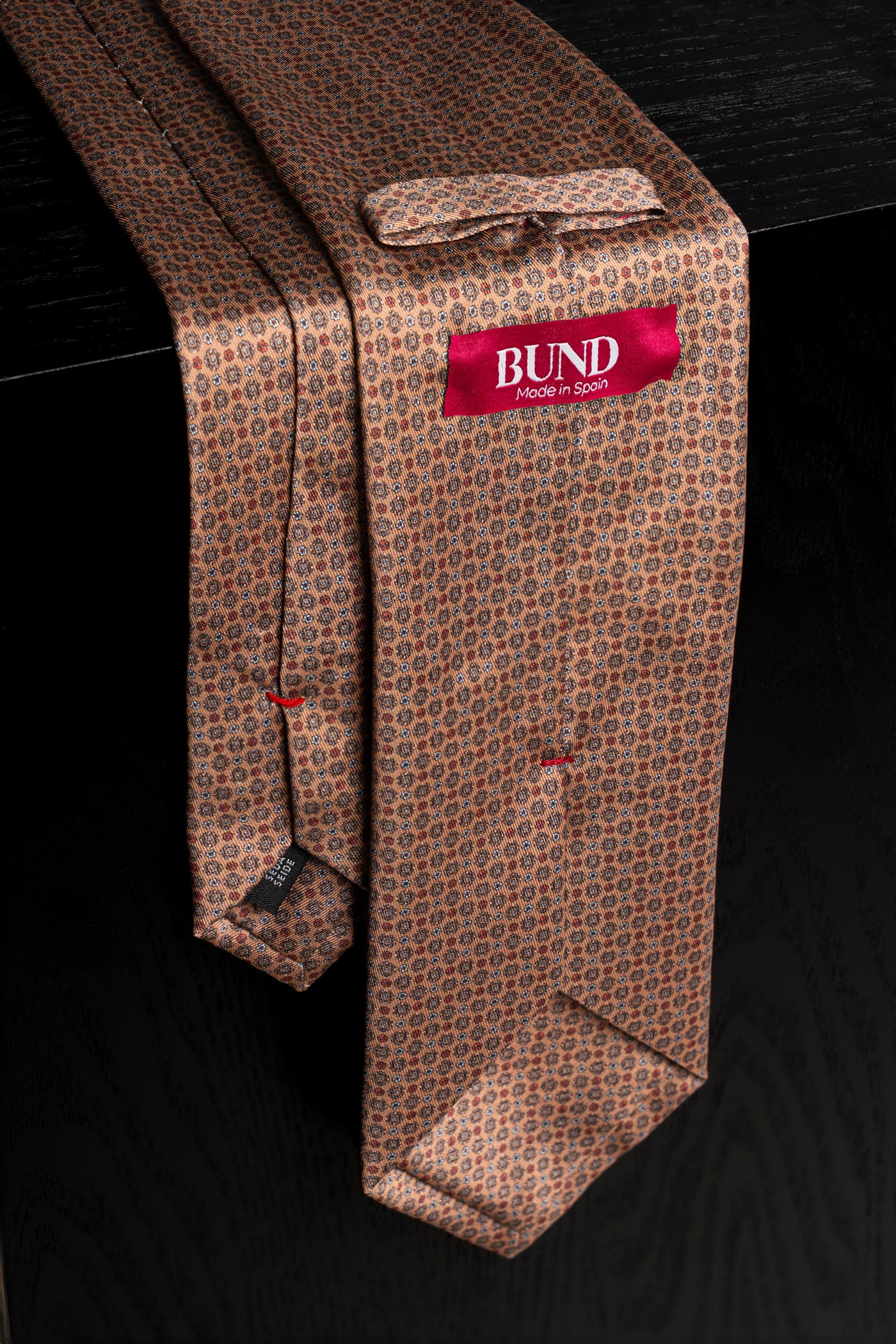 Corbata Microflowers Light Orange de seda - BUND