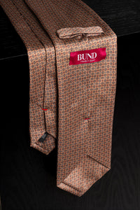 Corbata Microflowers Light Orange de seda - BUND