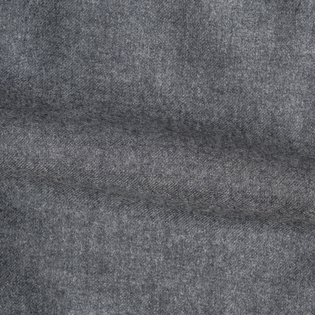 Flannel Light Grey Wool Casual Cargo Pants