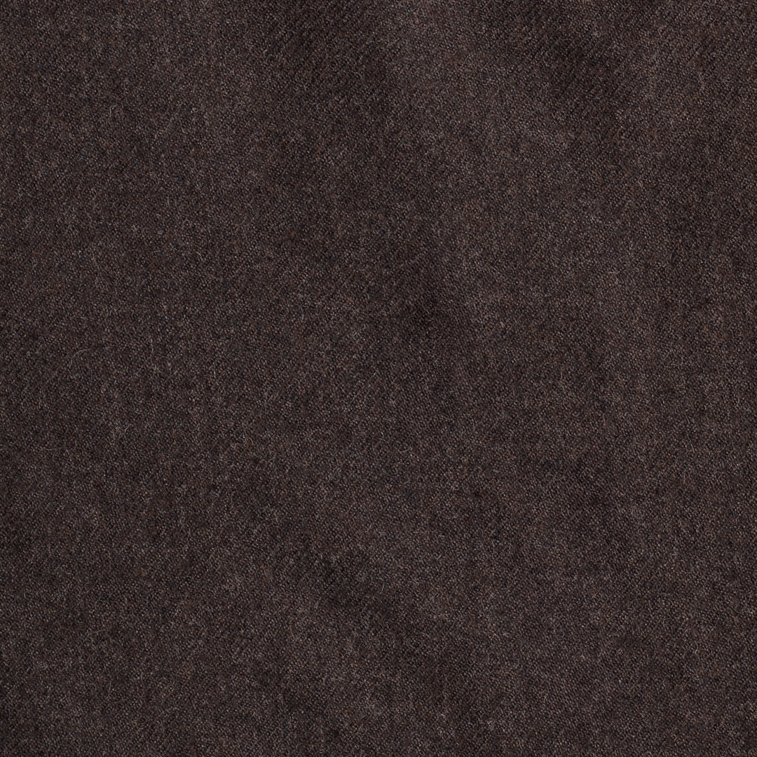 Flannel Chocolate Brown Wool Casual Pants