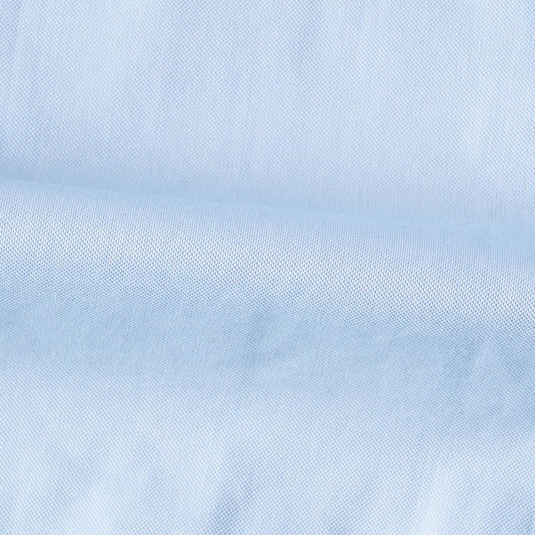Oxford Blue Cotton Casual Shirt - Camisa BUND