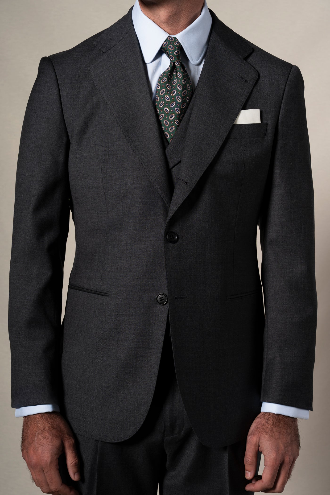 Middle Grey 3 Pieces Suit - Traje a medida BUND