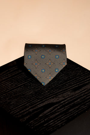 Corbata Vintage Flower Green de seda - BUND