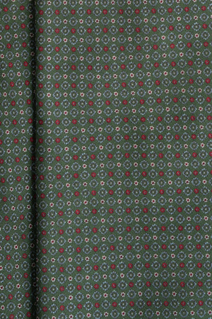 Corbata Microflowers Green de seda - BUND