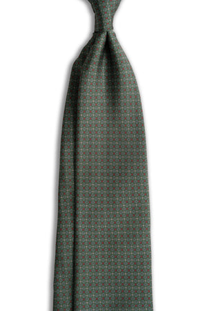 Corbata Microflowers Green de seda - BUND