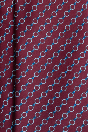 Corbata Chain Burgundy de seda - BUND