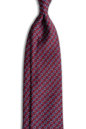 Corbata Chain Burgundy de seda - BUND