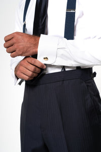 Herringbone White Business Shirt