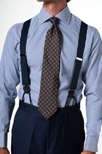 Stripes Navy Blue Business Shirt
