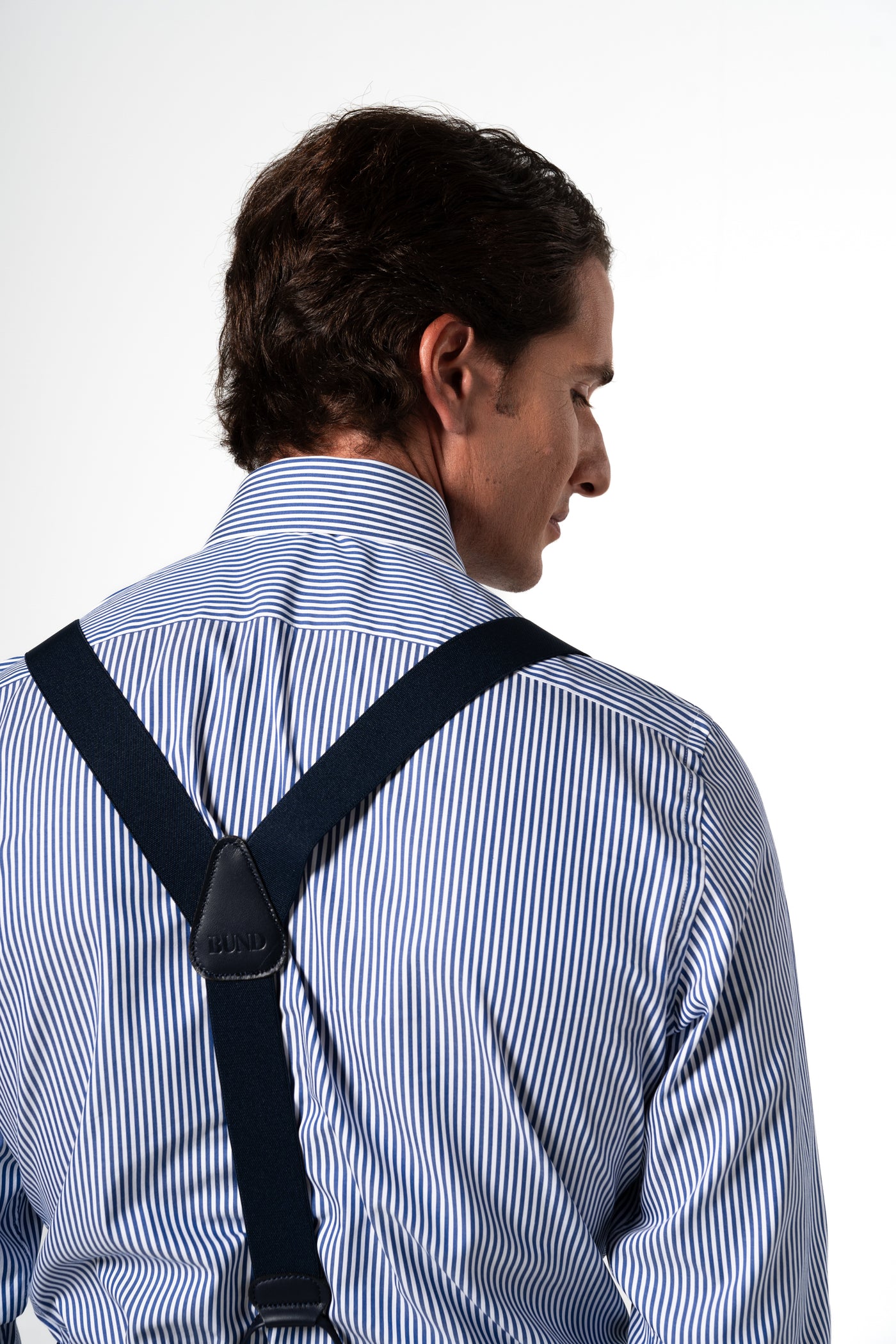 Stripes Navy Blue Business Shirt