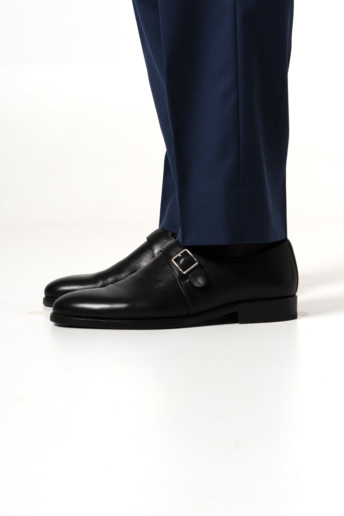 Plain Wool Navy Blue Tailoring Pants