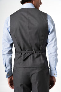 Plain Wool Light Grey Tailoring Vest Single