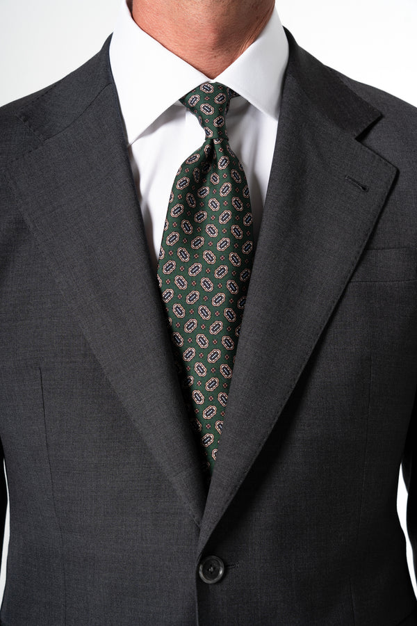 Fil a fil Stone Gray Wool Suit