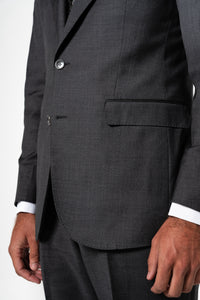 Fil a fil Stone Gray Wool Suit