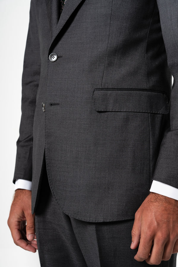 Fil a fil Stone Gray Wool Suit
