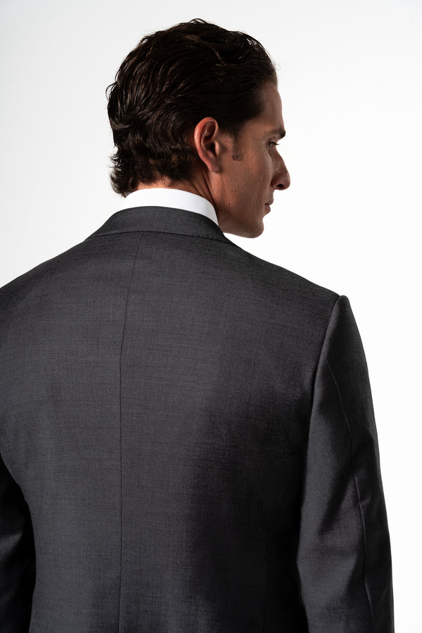 Fil a fil Stone Gray Wool Suit