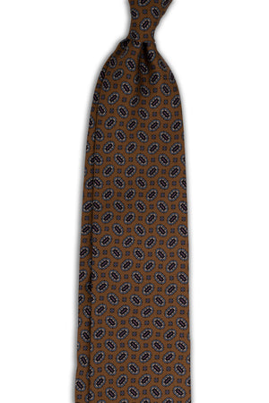 Corbata Gemas Marrón de seda - BUND