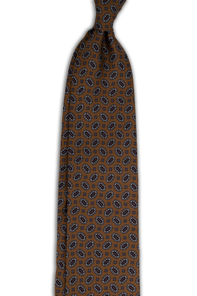 Corbata Gemas Marrón de seda - BUND