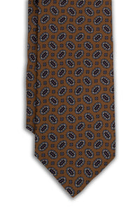 Corbata Gemas Marrón de seda - BUND