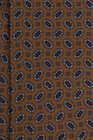 Corbata Gemas Marrón de seda - BUND