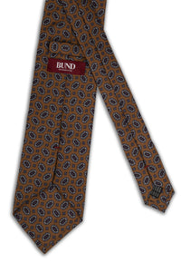 Corbata Gemas Marrón de seda - BUND