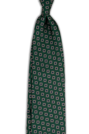 Corbata Cuadros Verde de seda - BUND