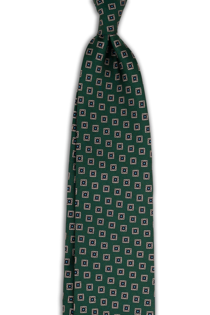 Corbata Cuadros Verde de seda - BUND