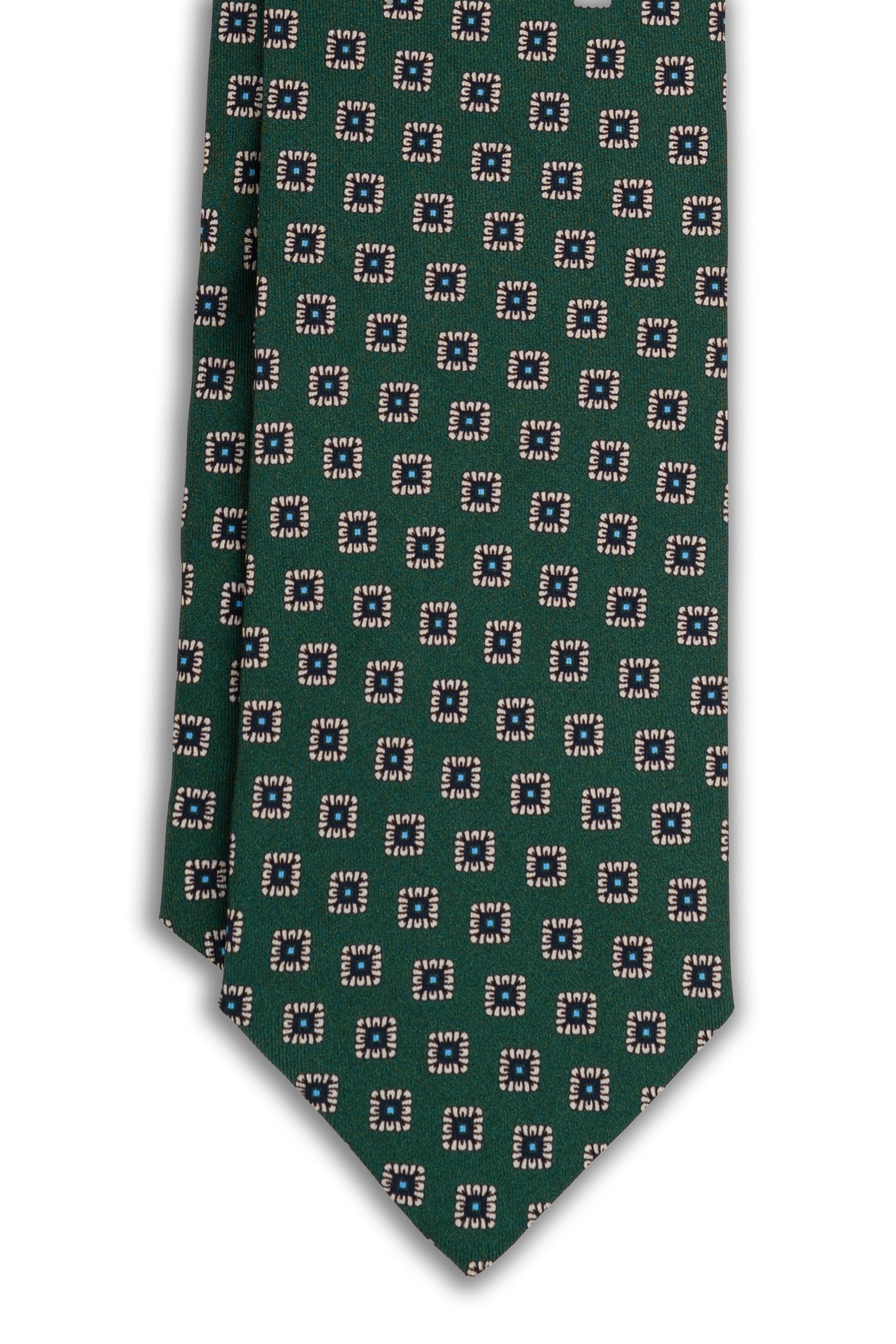 Corbata Cuadros Verde de seda - BUND