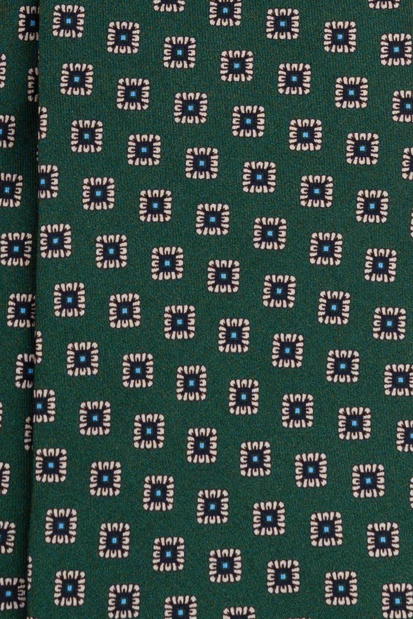 Corbata Cuadros Verde de seda - BUND