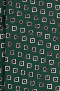 Corbata Cuadros Verde de seda - BUND
