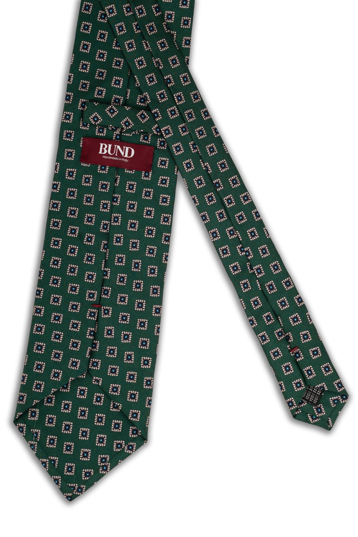 Corbata Cuadros Verde de seda - BUND