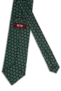 Corbata Cuadros Verde de seda - BUND