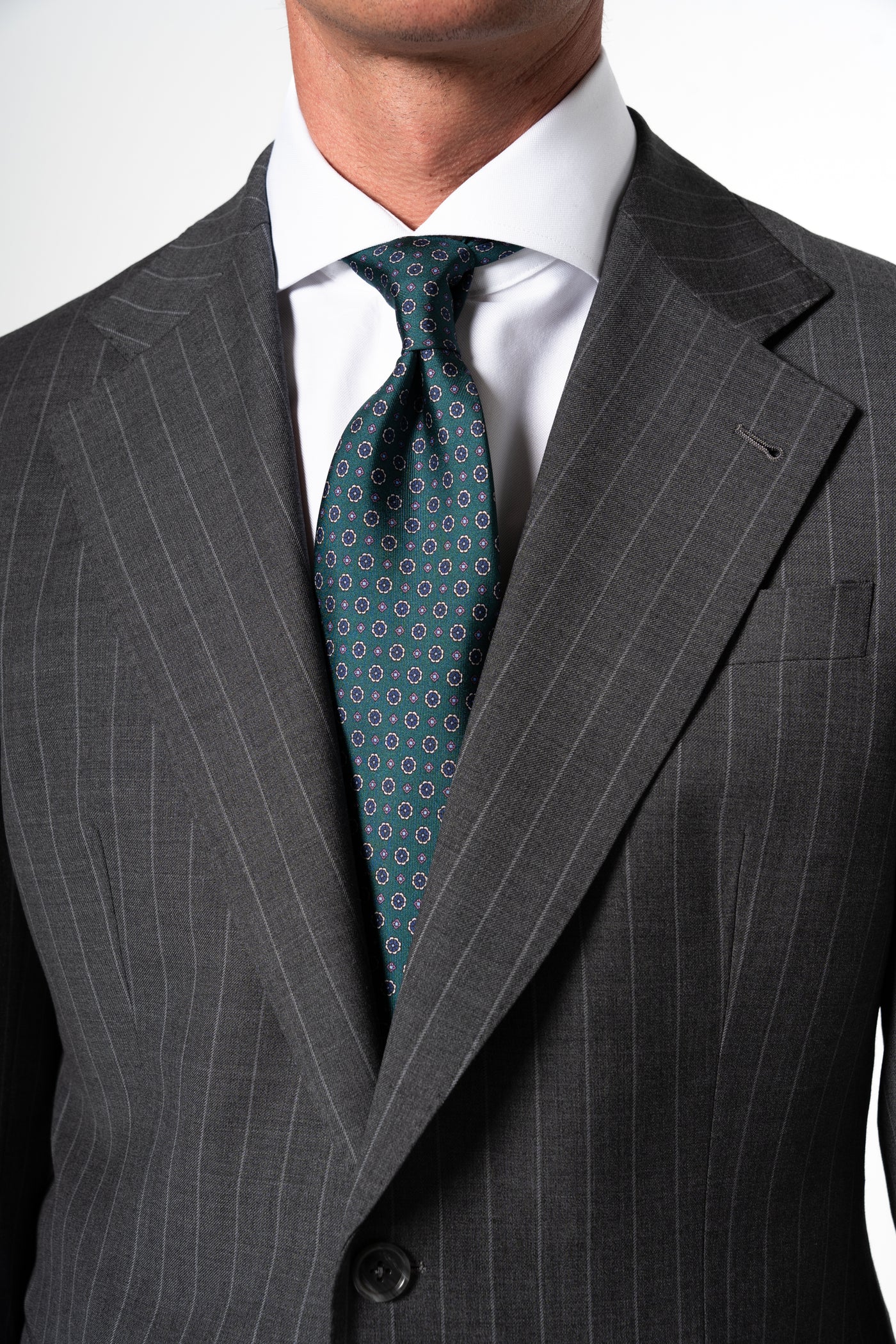 Fil a fil Stone Gray Wool Suit