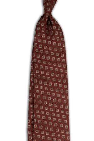 Corbata Cuadros Burdeos de seda - BUND