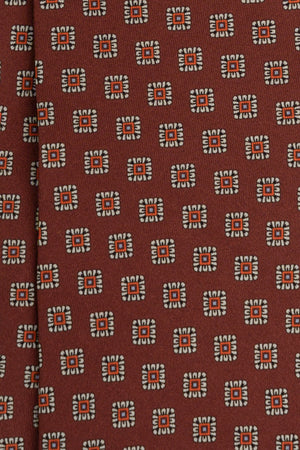 Corbata Cuadros Burdeos de seda - BUND