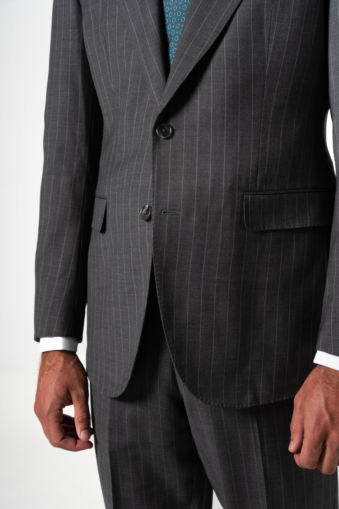 Fil a fil Stone Gray Wool Suit
