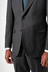 Fil a fil Stone Gray Wool Suit