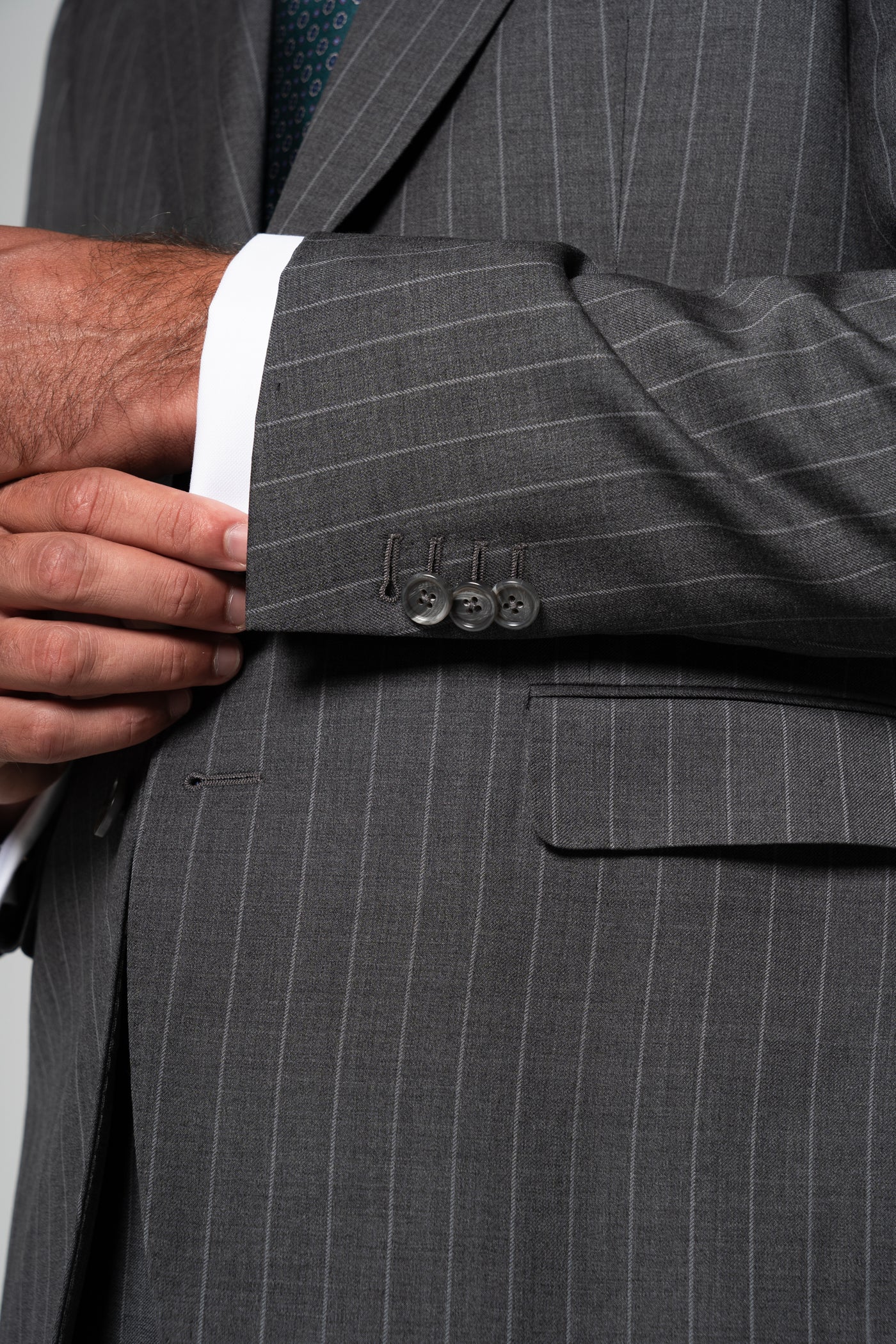 Fil a fil Stone Gray Wool Suit
