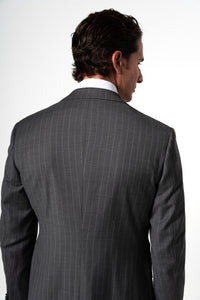 Fil a fil Stone Gray Wool Suit