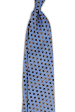 Corbata Cuadros Azul de seda - BUND