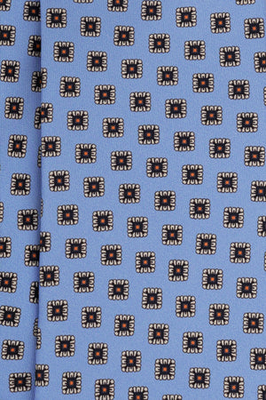 Corbata Cuadros Azul de seda - BUND