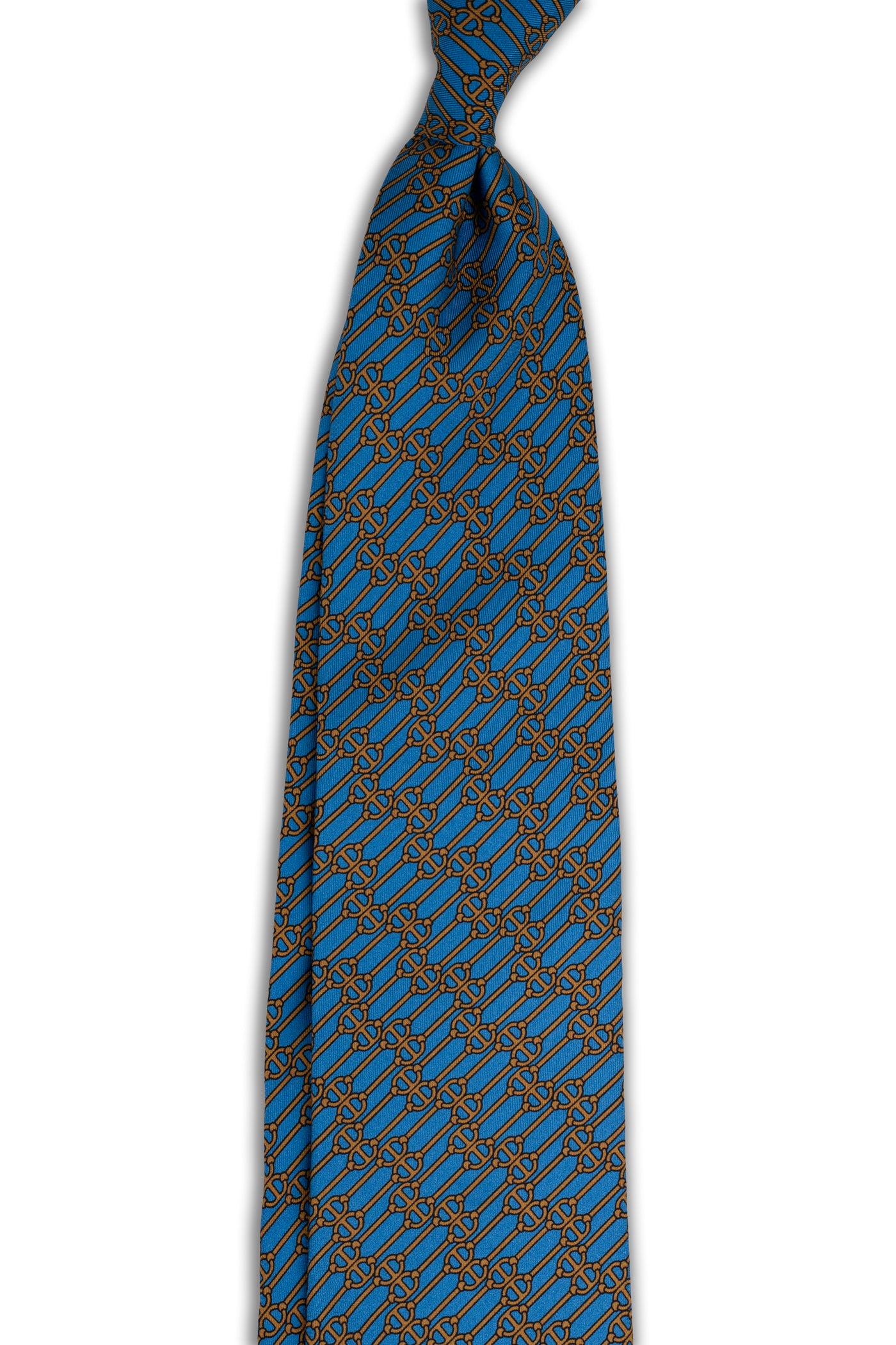 Corbata Cadenas Azul de seda - BUND