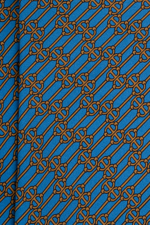 Corbata Cadenas Azul de seda - BUND