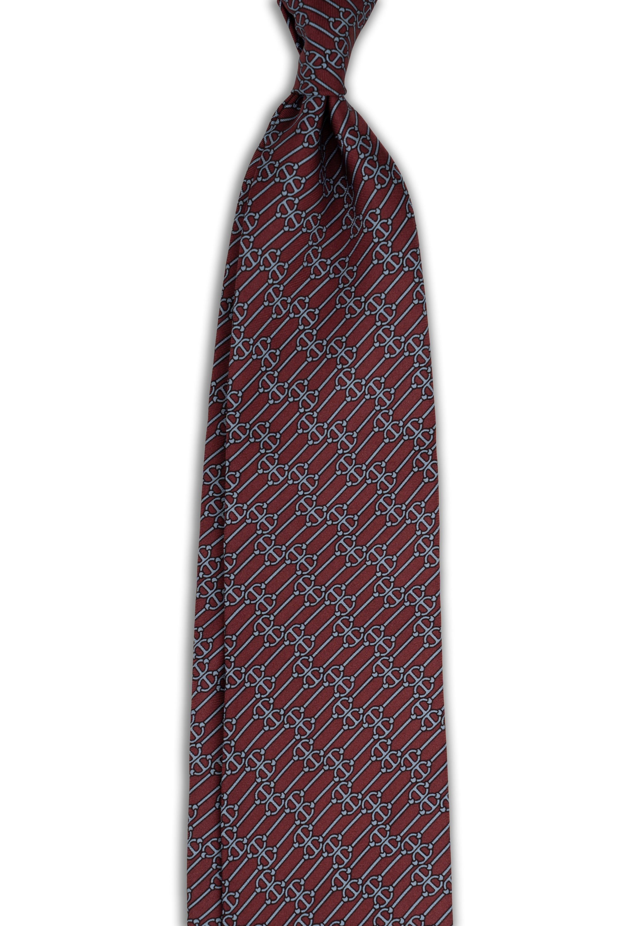Corbata Cadenas Burdeos de seda - BUND