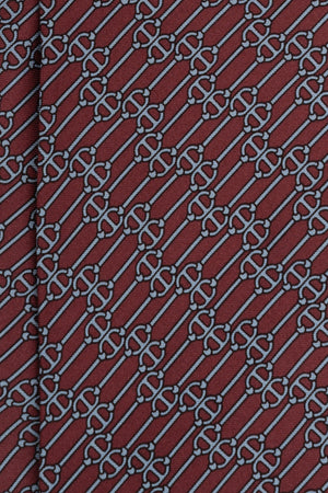 Corbata Cadenas Burdeos de seda - BUND