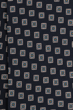 Corbata Cuadros Azul Marino de seda - BUND