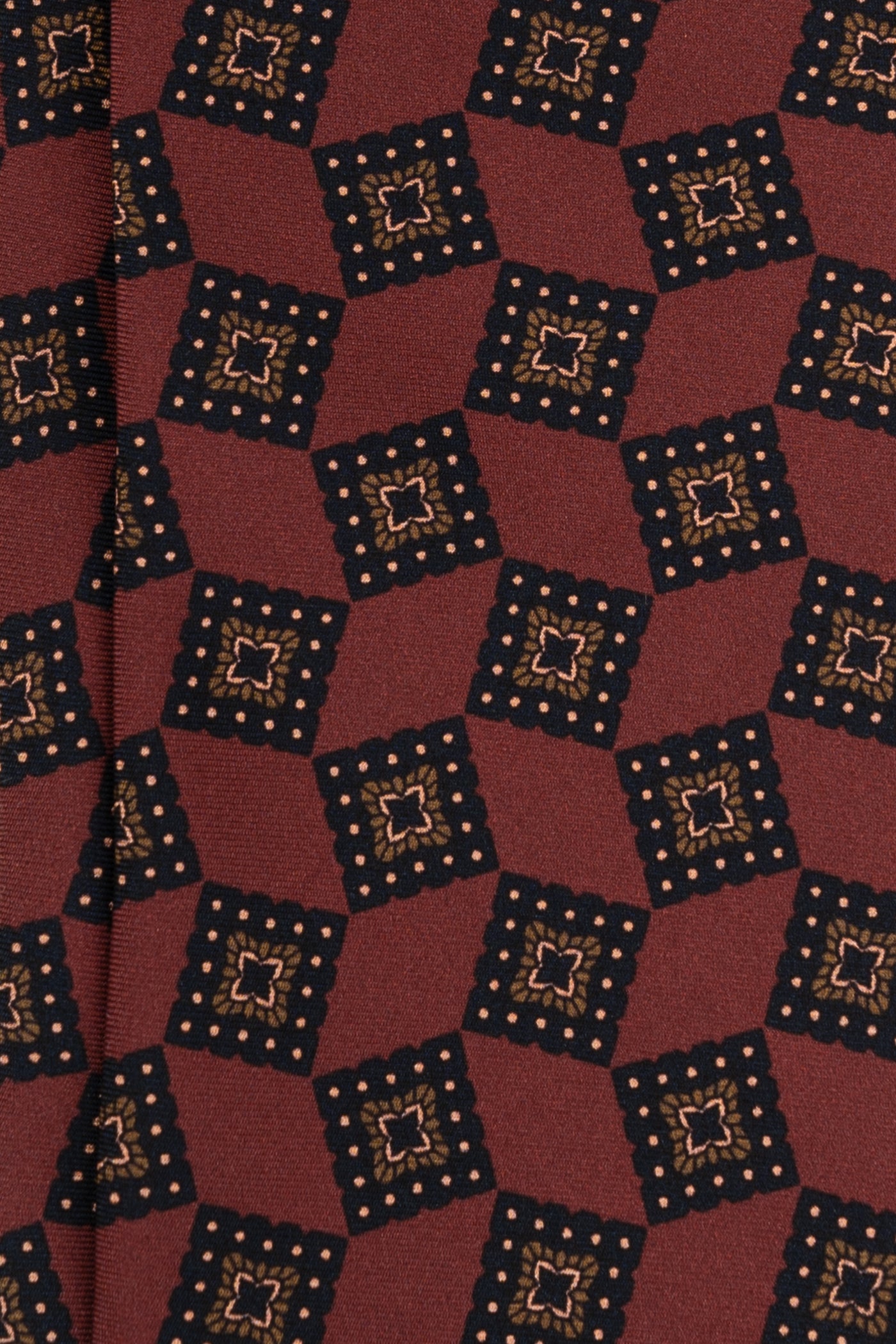 Corbata Geométrica Burgundy de seda - BUND